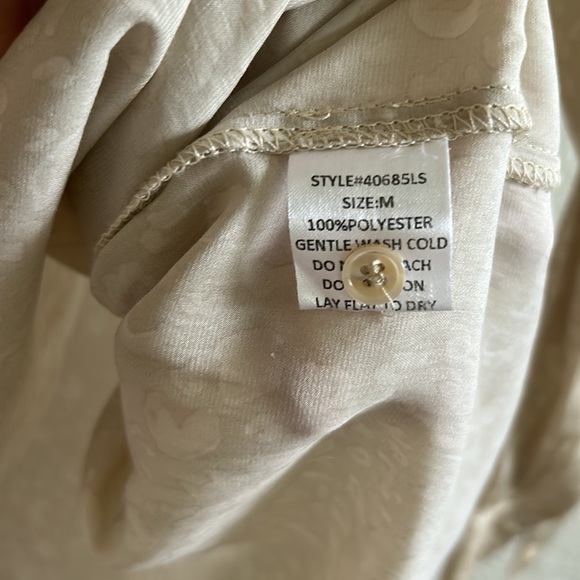 Silky Cream Leopard Shirt by Grade & Gather - Picture 7 of 7